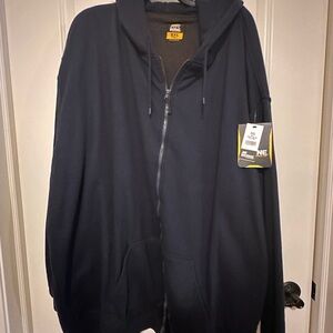 Berne Heritage Thermal-Lined Navy Zip-Up Hoodie NWT 5X Tall